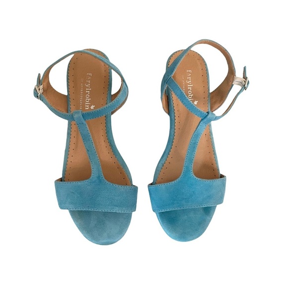 Anthropologie | Farylrobin Macarena Suede Heels Size 6 - Picture 4 of 11